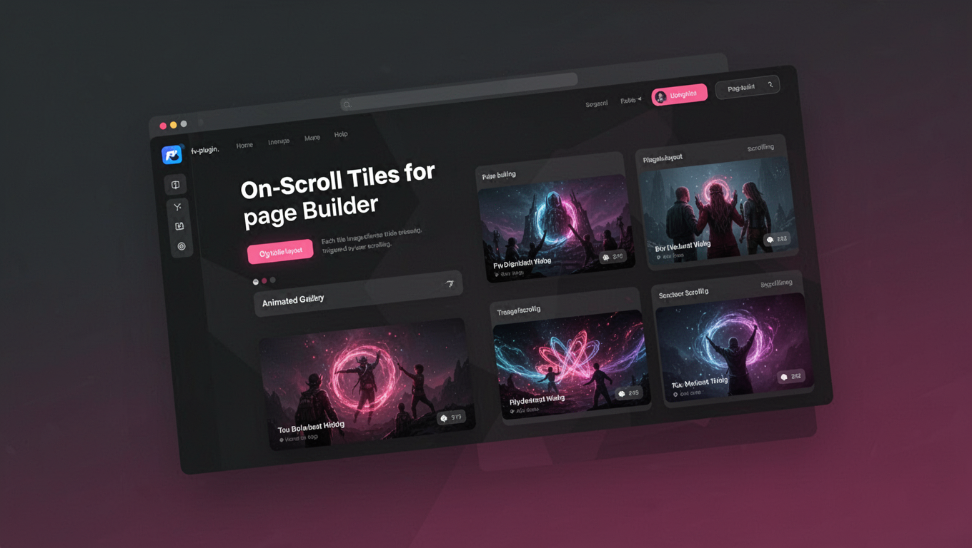 Preview of On-Scroll Tiles for Elementor
