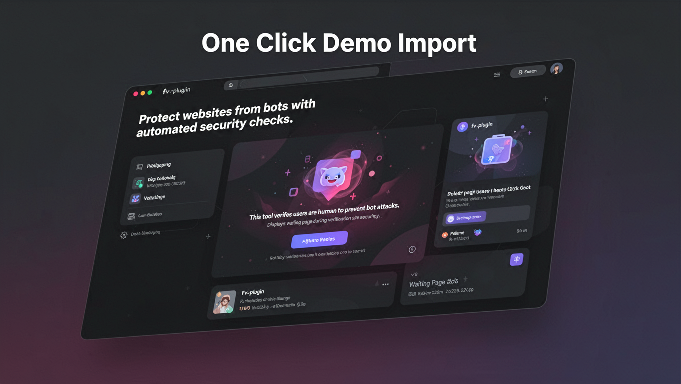 Preview of One Click Demo Import