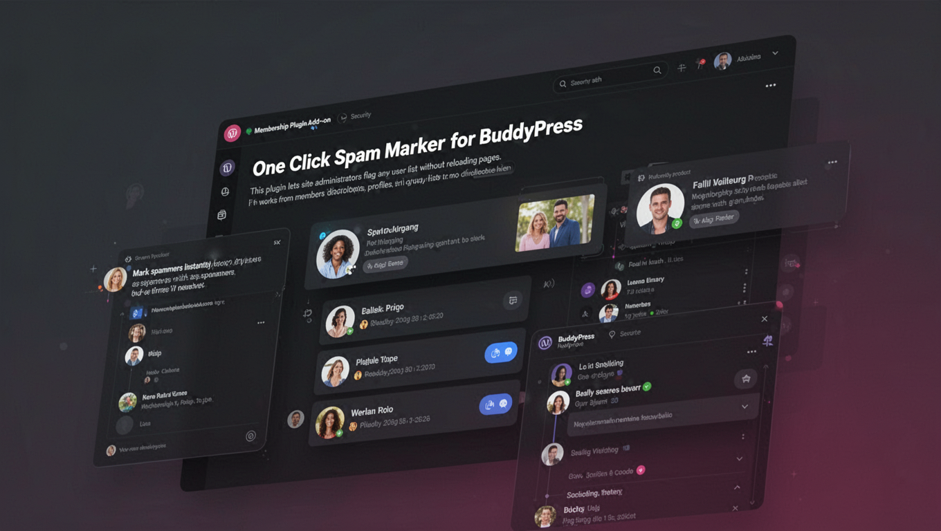 Preview of One Click Spam Marker for BuddyPress