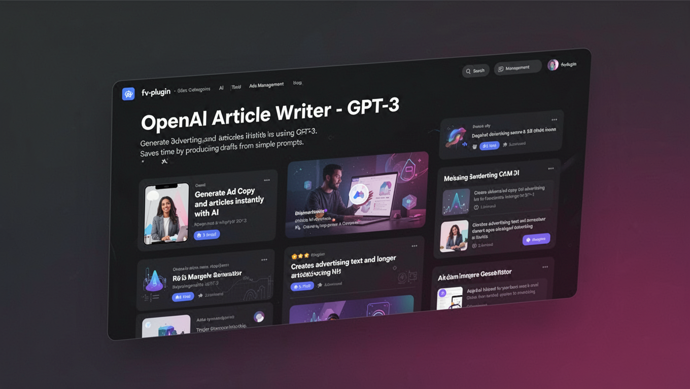 Preview of OpenAI Article Writer - GPT-3