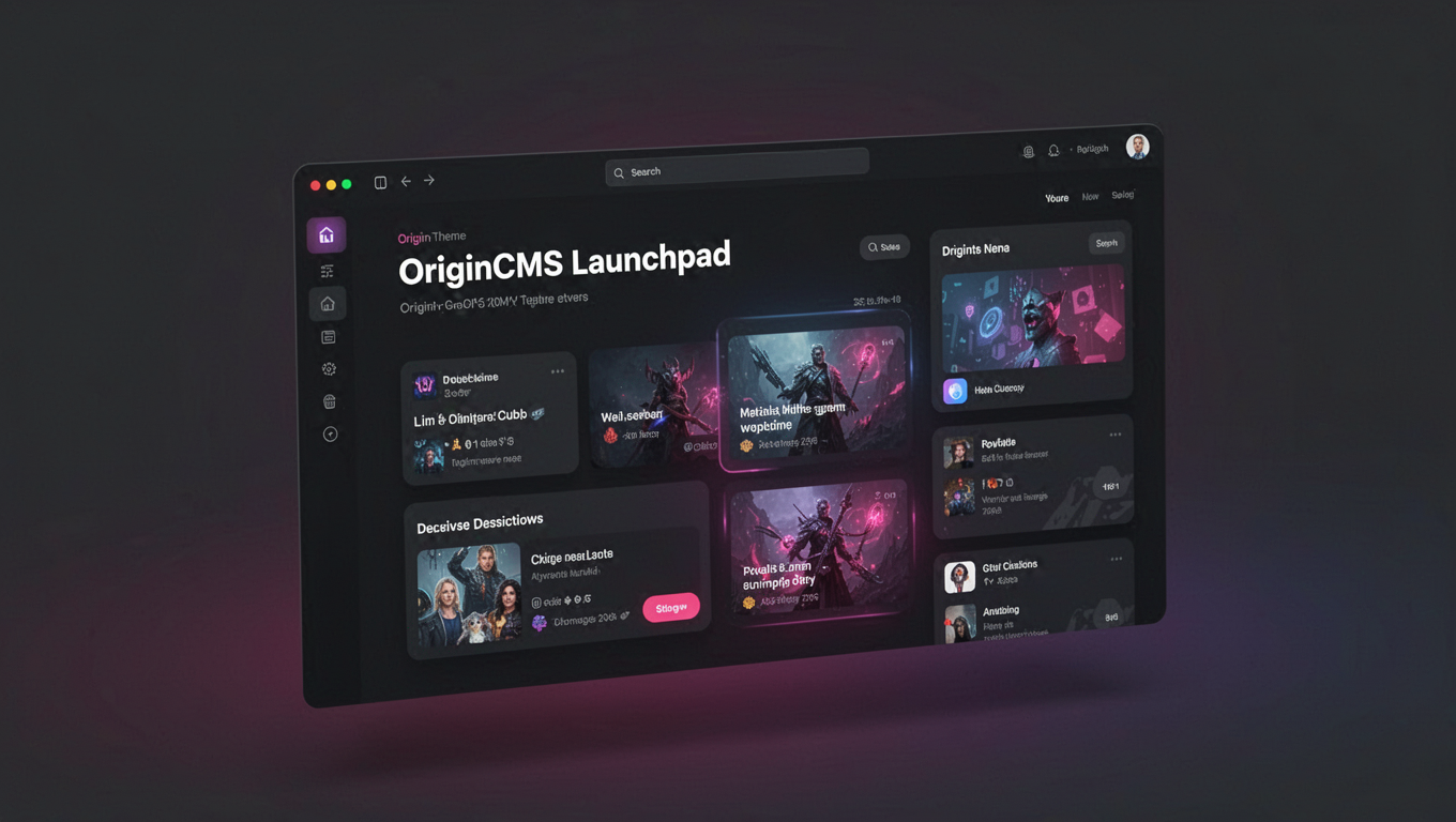Preview of OriginCMS Launchpad