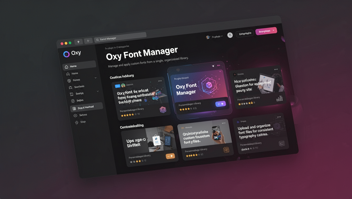 Preview of Oxy Font Manager