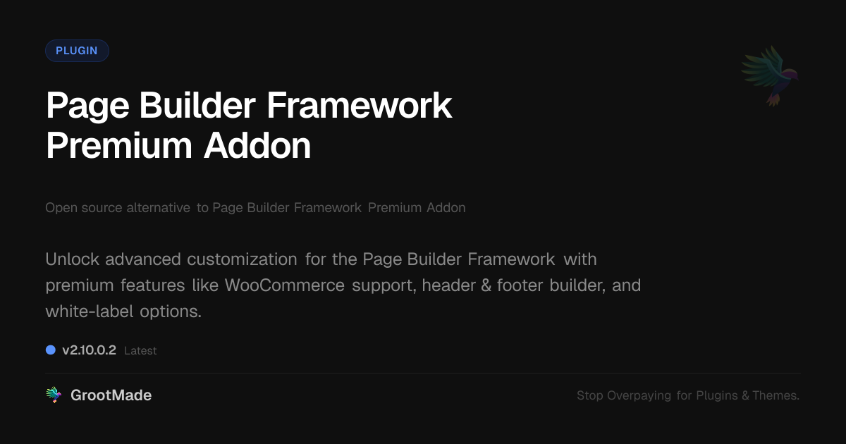 Preview of Page Builder Framework Premium Addon