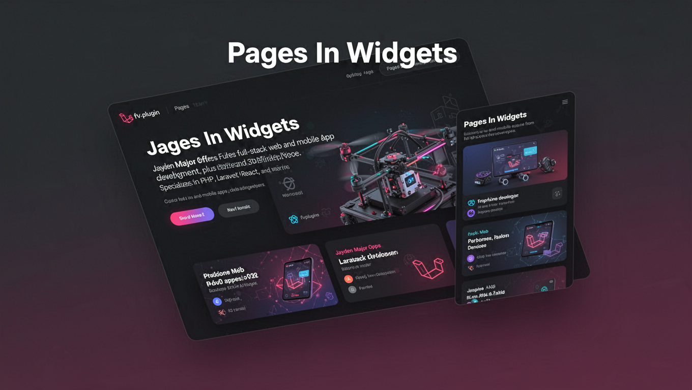 Preview of Pages In Widgets