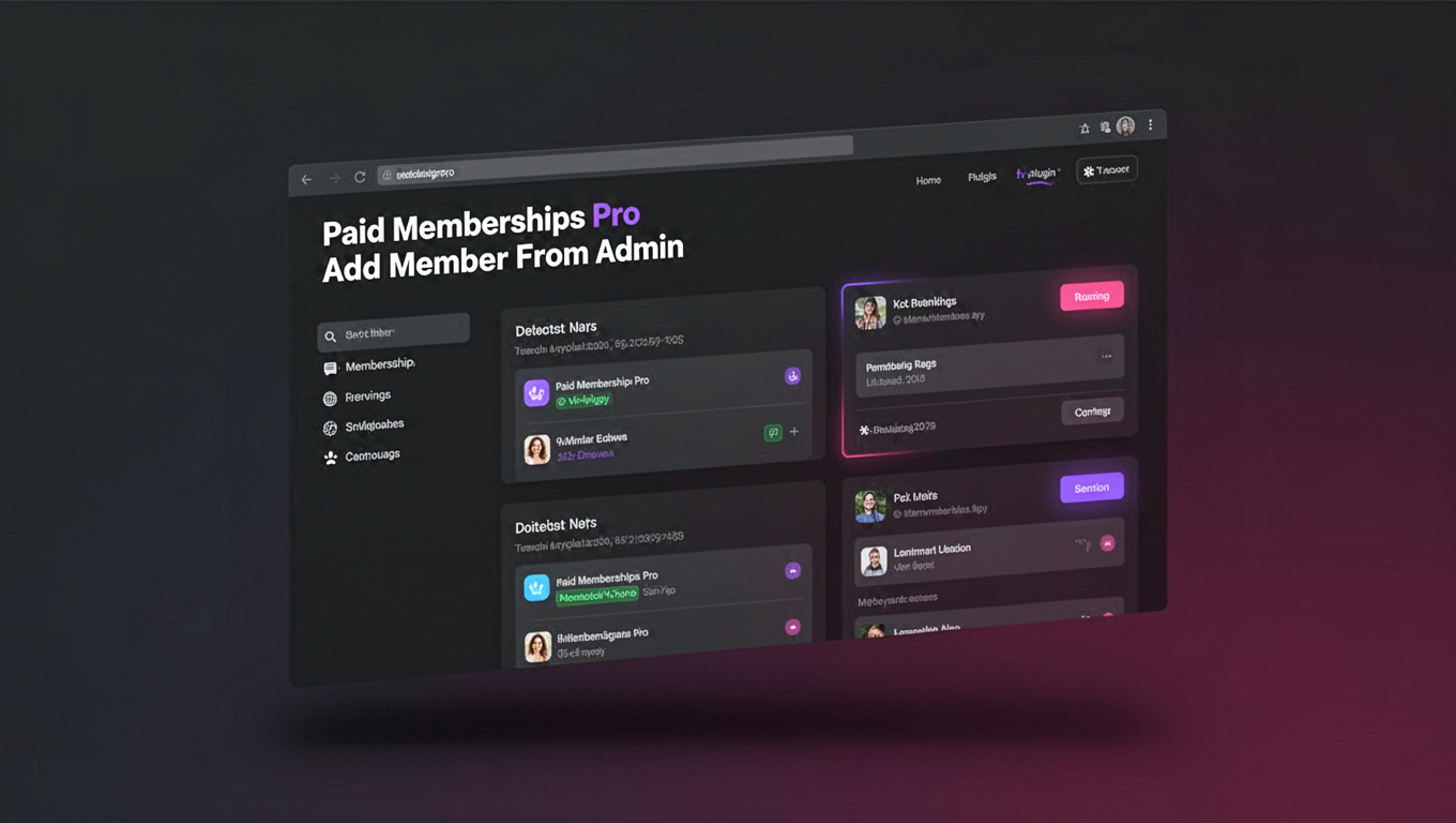 Preview of Paid Memberships Pro - Add Member From Admin