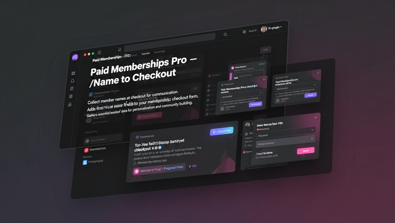 Preview of Paid Memberships Pro - Add Name to Checkout
