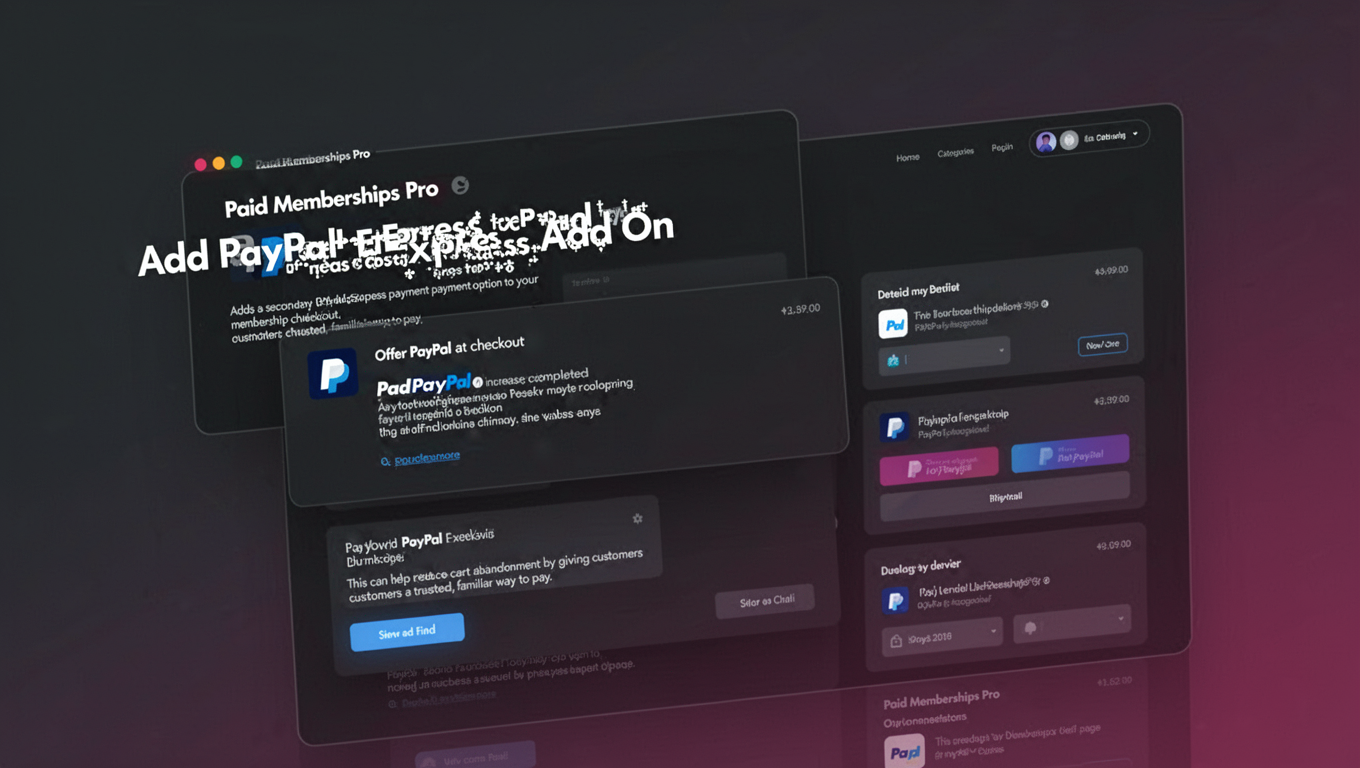 Preview of Paid Memberships Pro - Add PayPal Express Add On