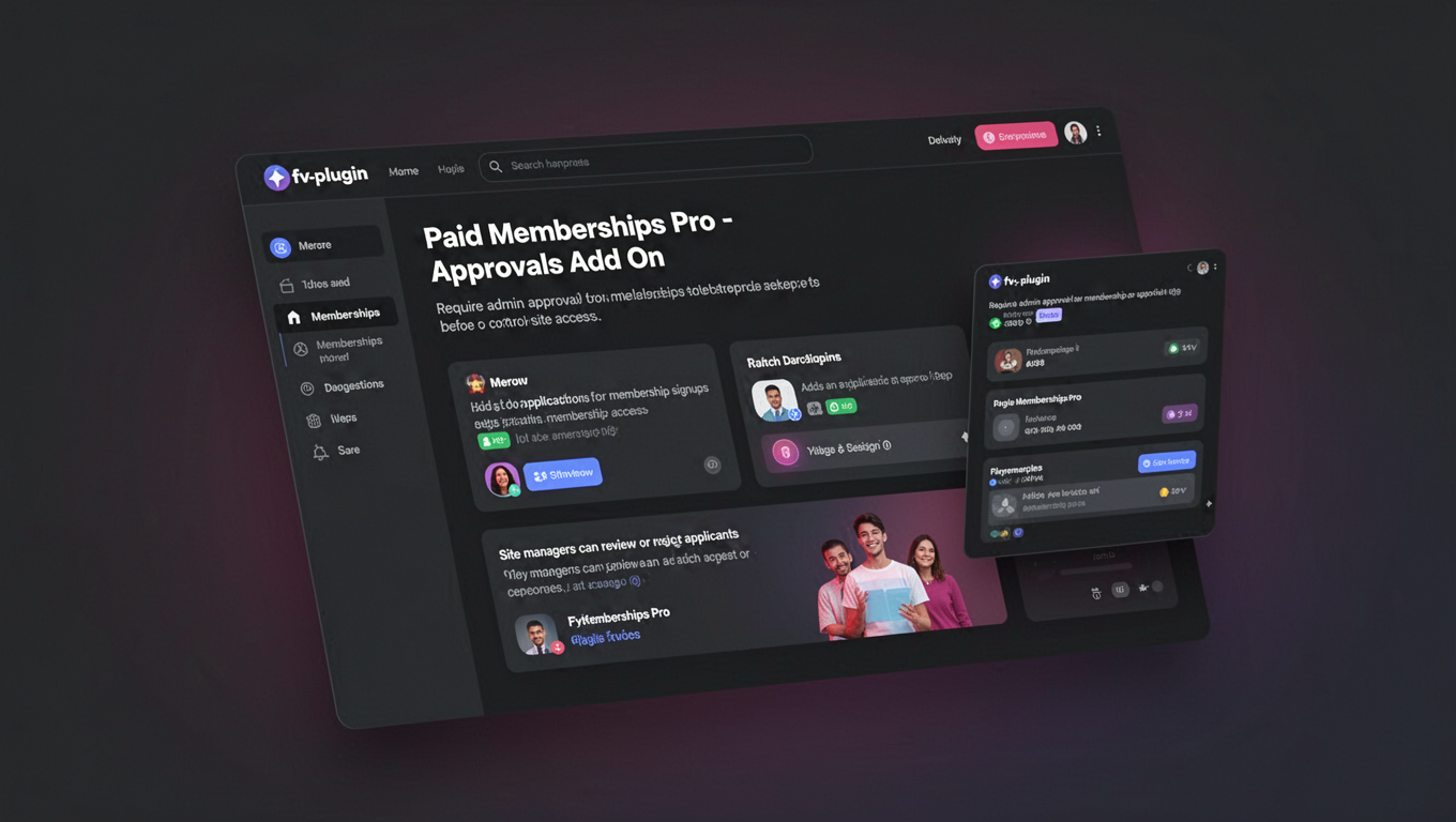 Preview of Paid Memberships Pro - Approvals Add On