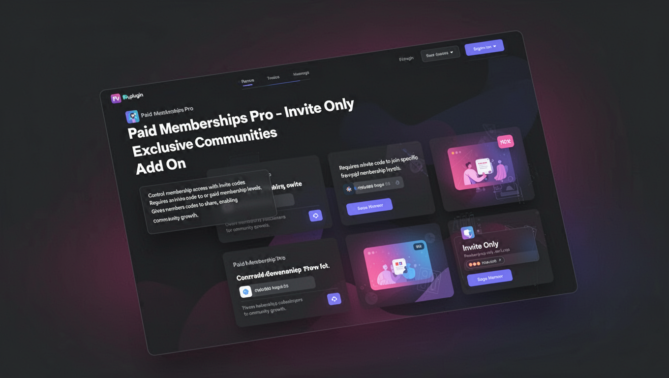 Preview of Paid Memberships Pro - Invite Only Add On