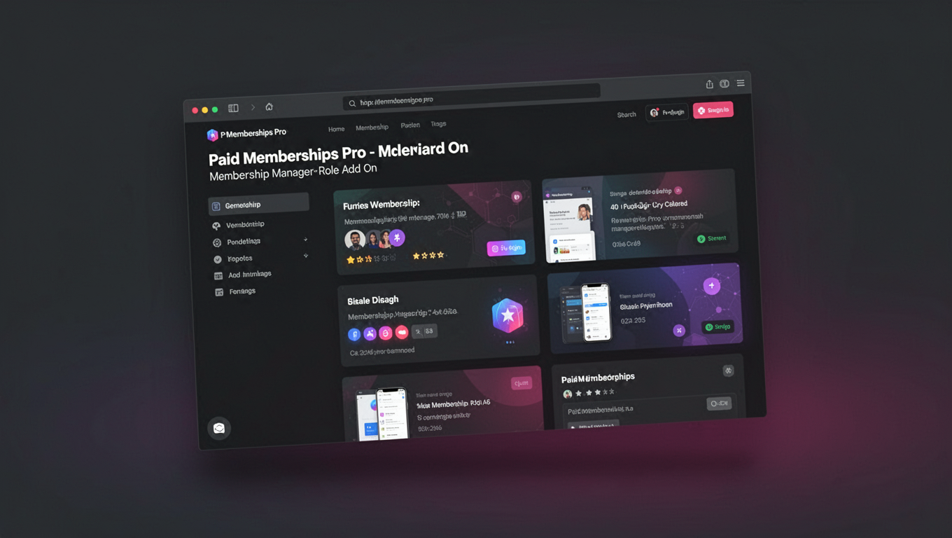 Preview of Paid Memberships Pro - Membership Manager Role Add On