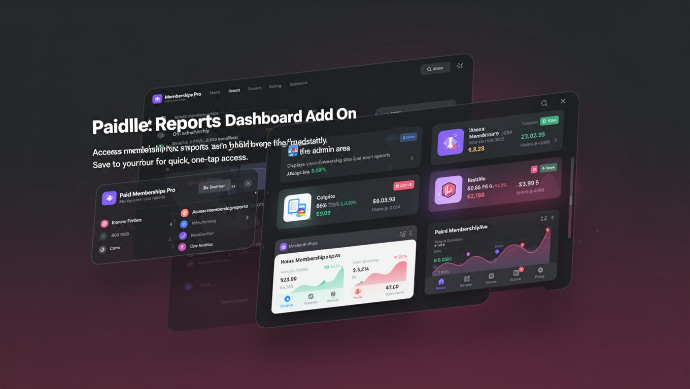 Preview of Paid Memberships Pro - Mobile Reports Dashboard Add On