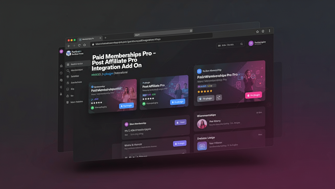 Preview of Paid Memberships Pro - Post Affiliate Pro Integration Add On