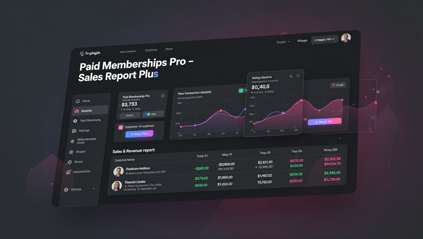 Preview of Paid Memberships Pro - Sales Report Plus