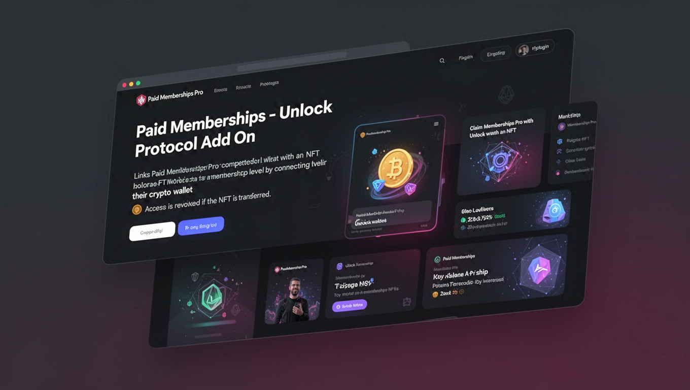 Preview of Paid Memberships Pro - Unlock Protocol Add On