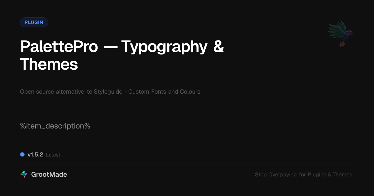 Preview of PalettePro — Typography & Themes