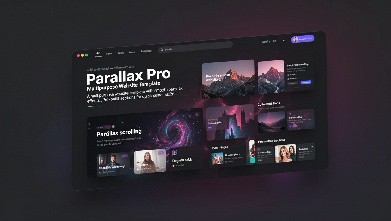 Preview of Parallax Pro - Multipurpose Website Template