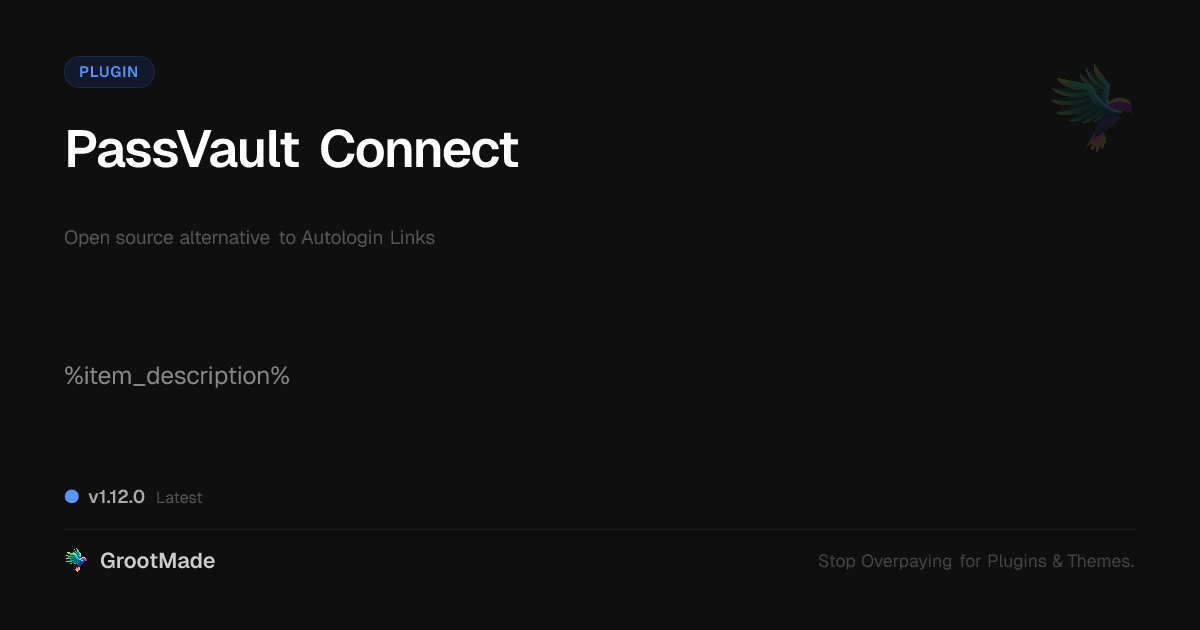 Preview of PassVault Connect