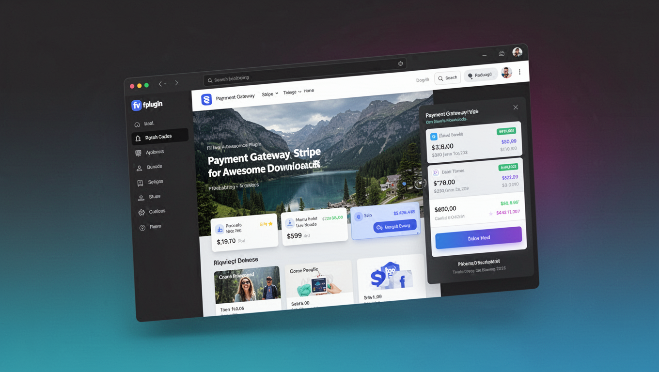 Preview of Payment Gateway Stripe for Awesome Downloads
