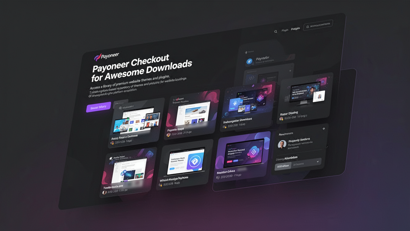 Preview of Payoneer Checkout for Awesome Downloads