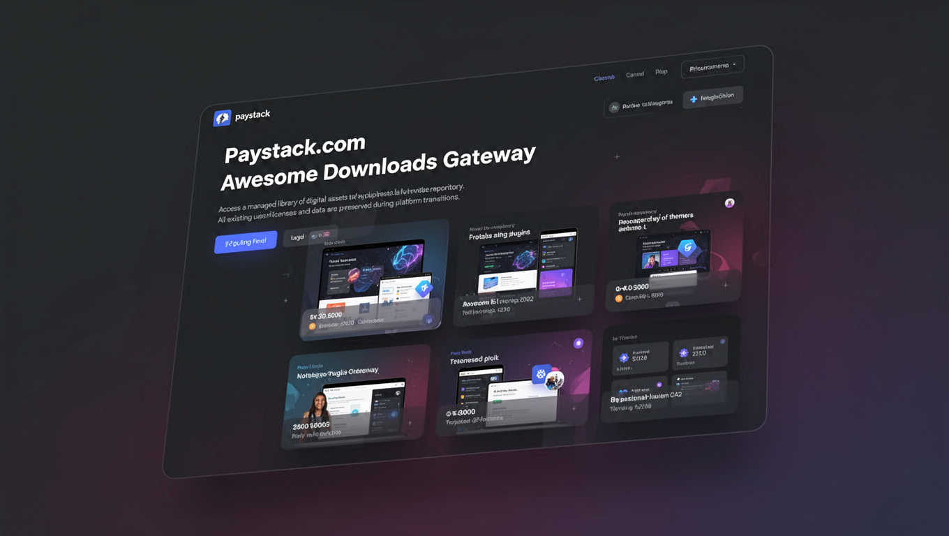 Preview of Paystack.com Awesome Downloads Gateway