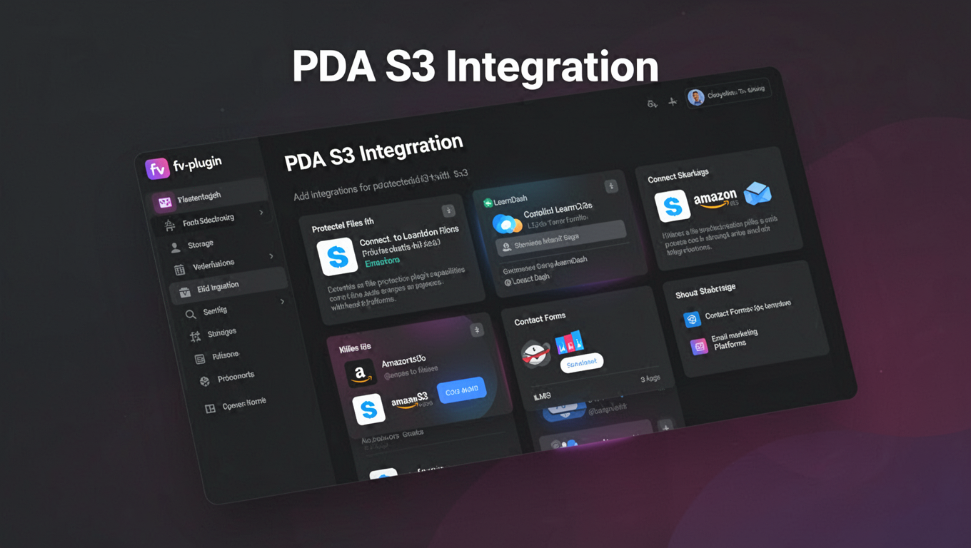 Preview of PDA S3 Integration