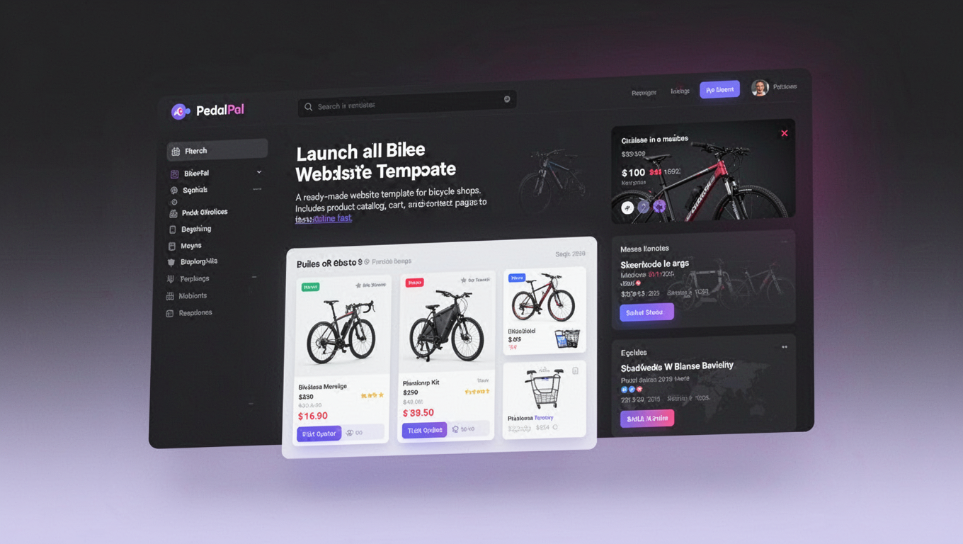 Preview of PedalPal - Bike Store Website Template