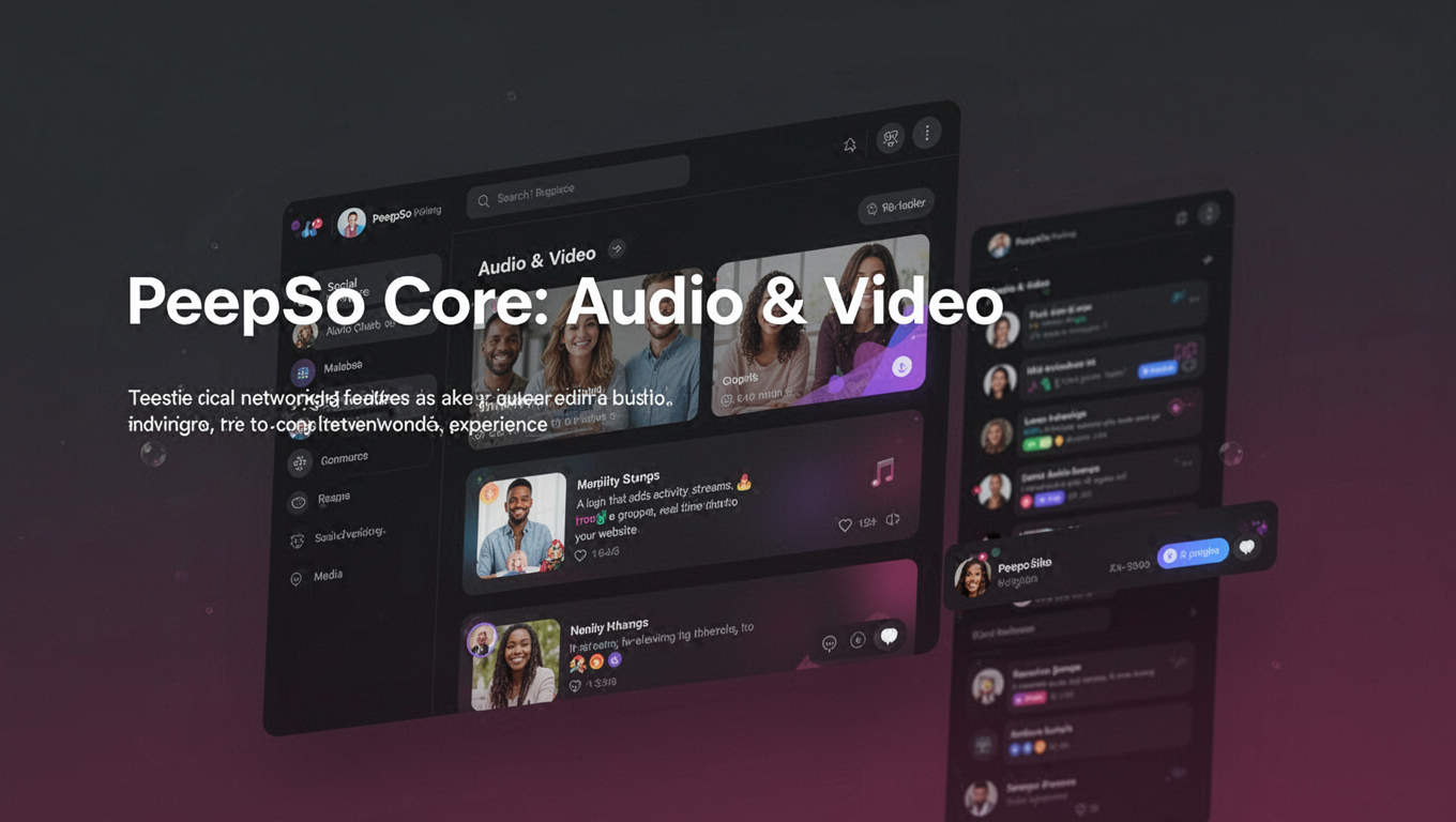 Preview of PeepSo Core: Audio & Video