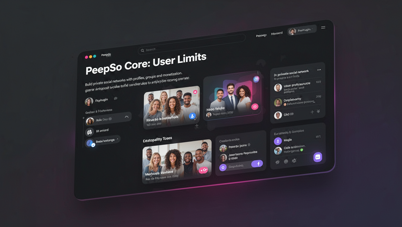 Preview of PeepSo Core: User Limits