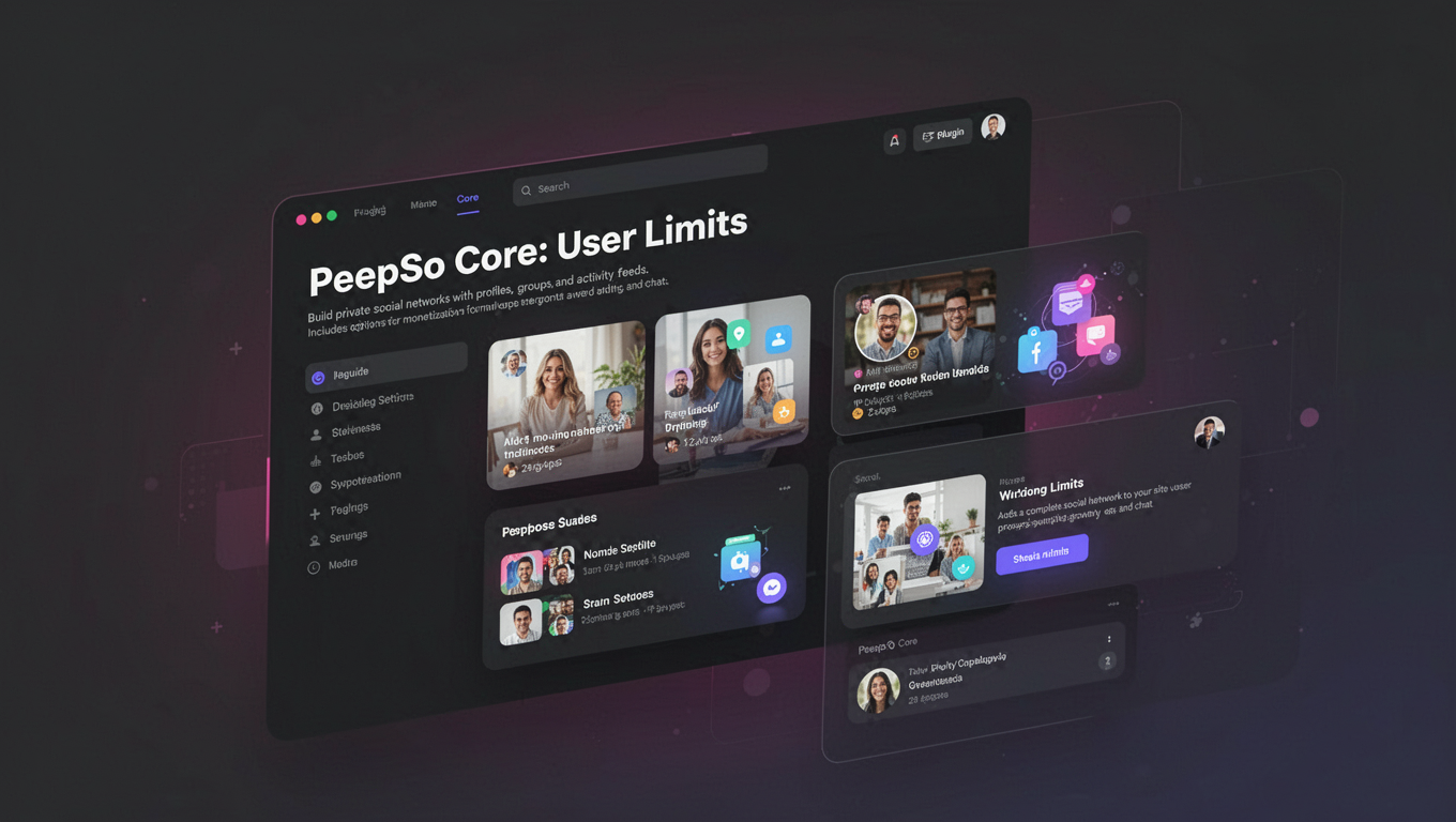 Preview of PeepSo Core: User Limits