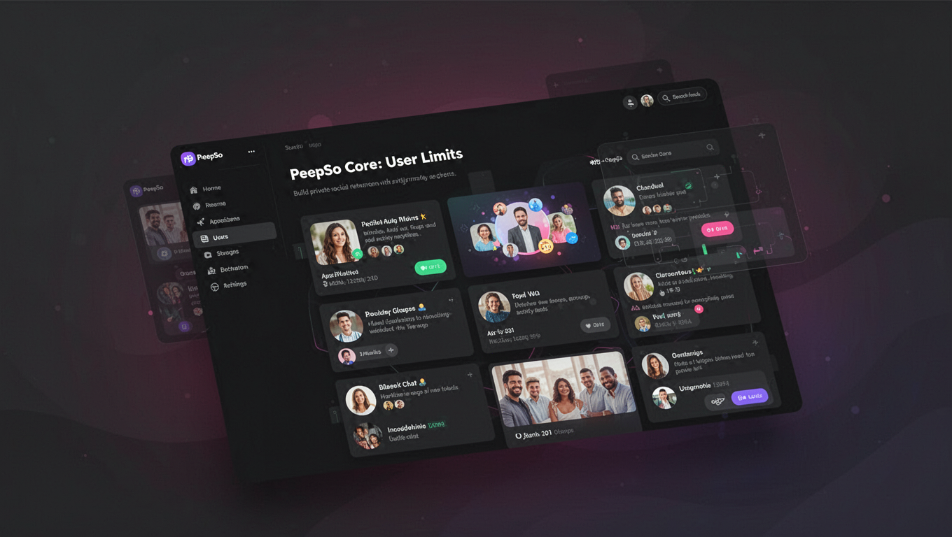 Preview of PeepSo Core: User Limits