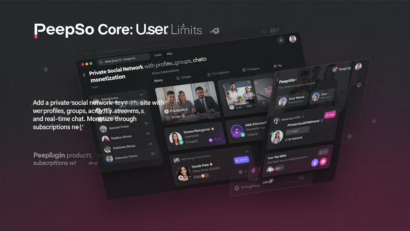 Preview of PeepSo Core: User Limits