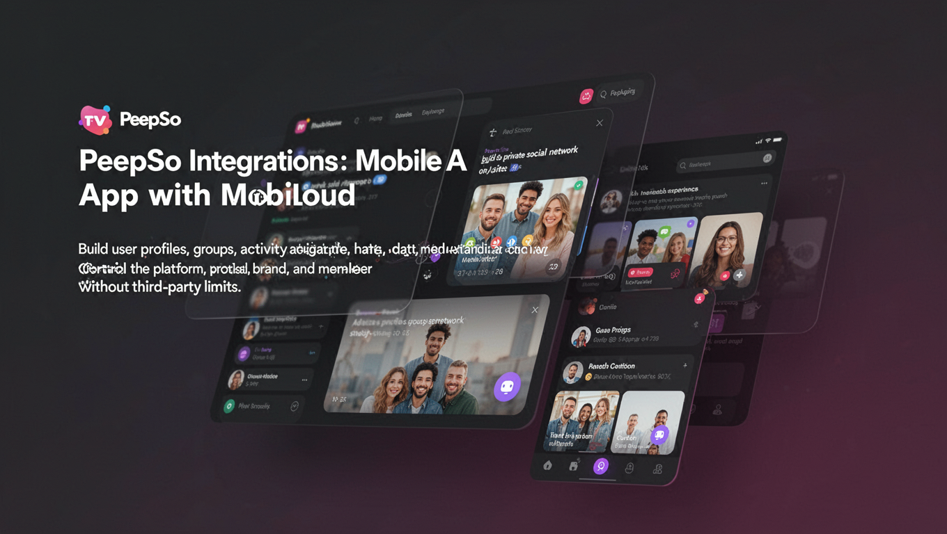 Preview of PeepSo Integrations: Mobile App with MobiLoud