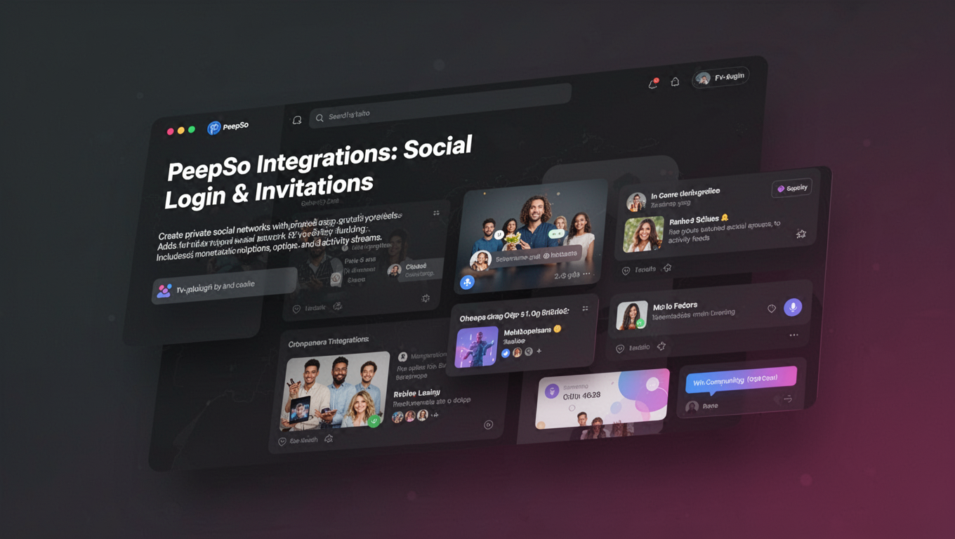 Preview of PeepSo Integrations: Social Login & Invitations
