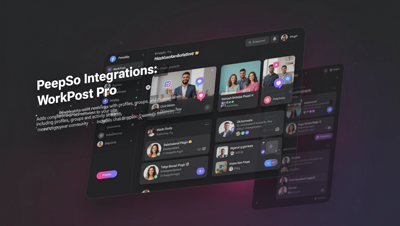 Preview of PeepSo Integrations: WorkPost Pro