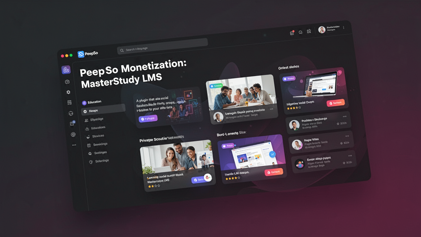 Preview of PeepSo Monetization: MasterStudy LMS