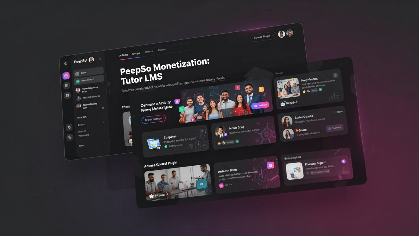 Preview of PeepSo Monetization: Tutor LMS