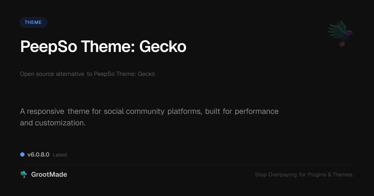 Preview of PeepSo Theme: Gecko
