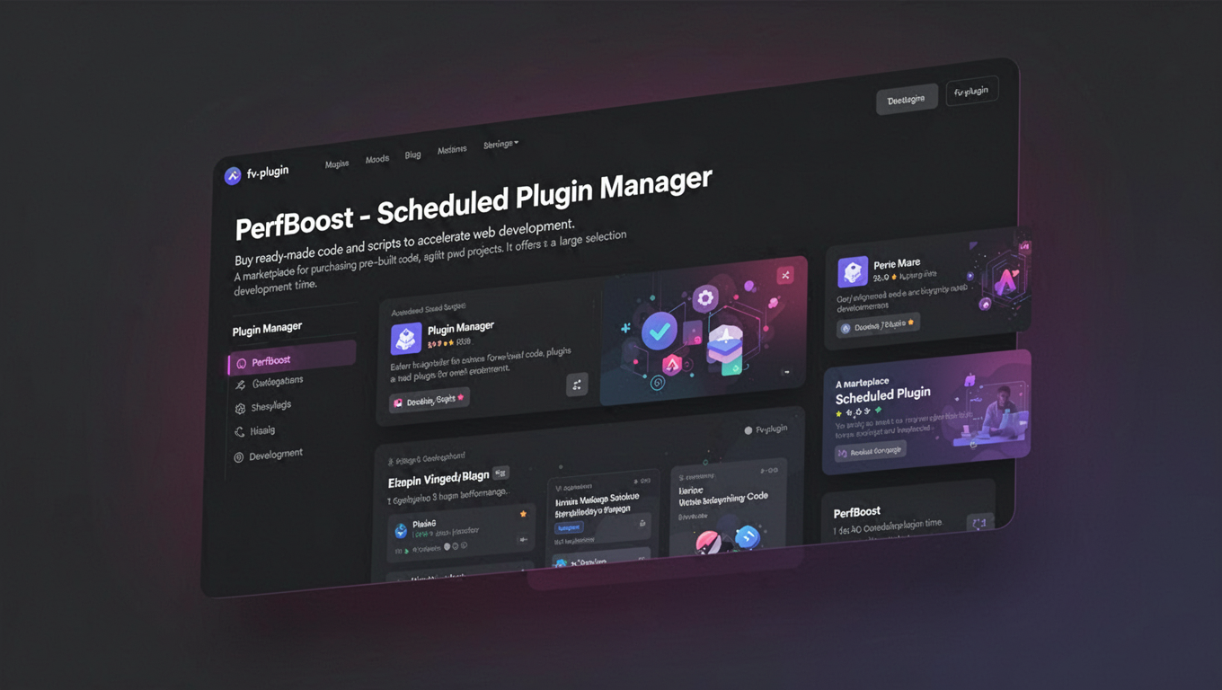 Preview of PerfBoost - Scheduled Plugin Manager