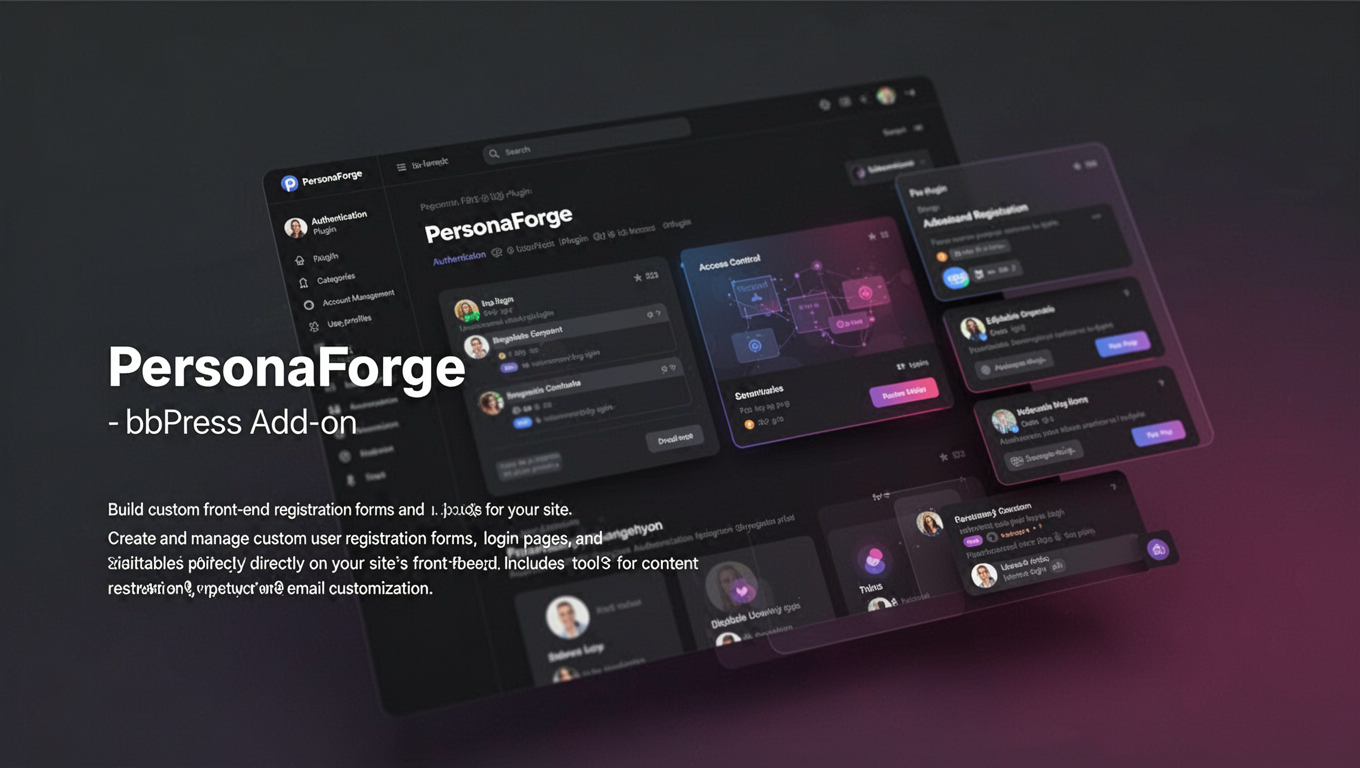 Preview of PersonaForge - bbPress Add-on