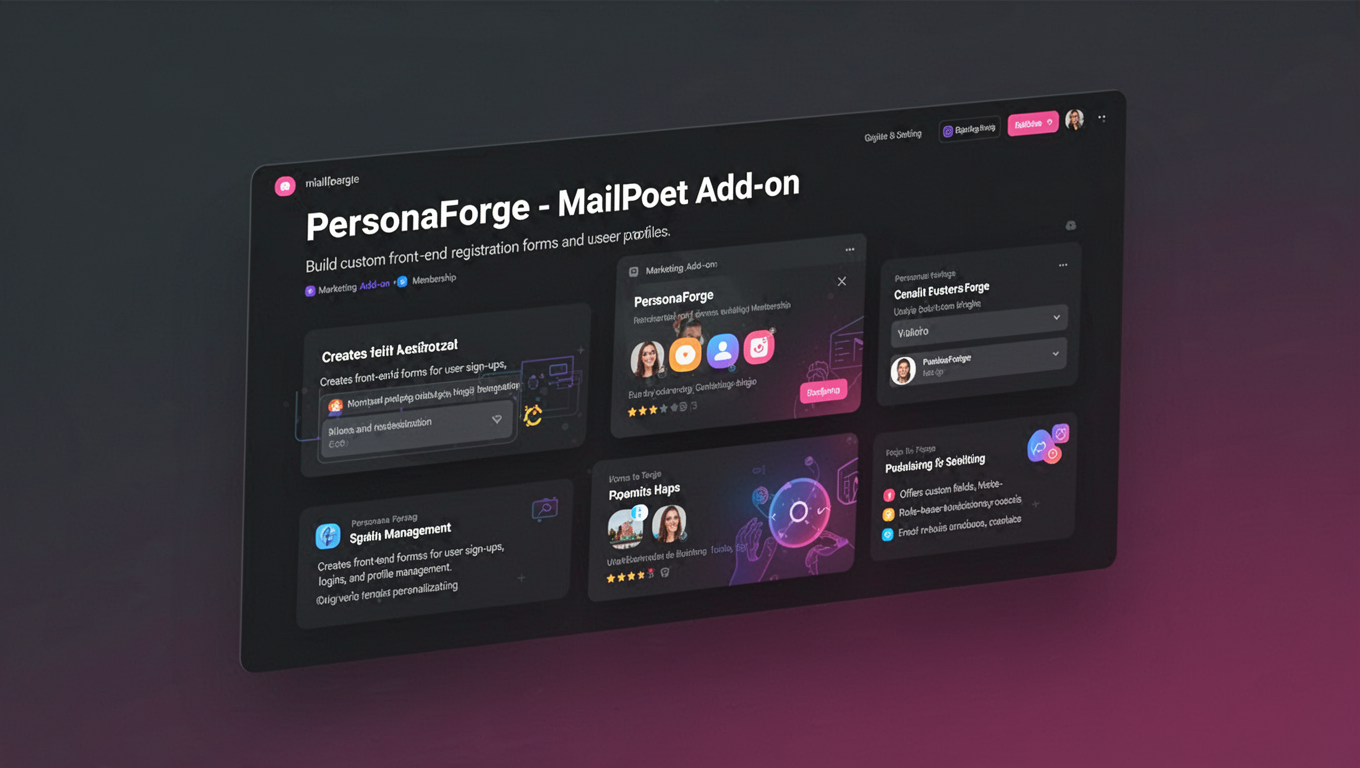 Preview of PersonaForge - MailPoet Add-on