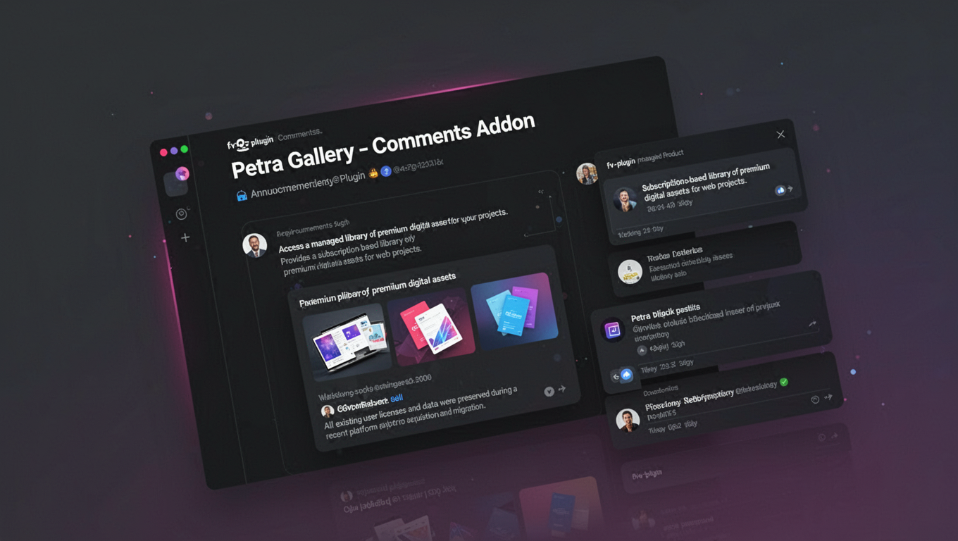 Preview of Petra Gallery - Comments Addon