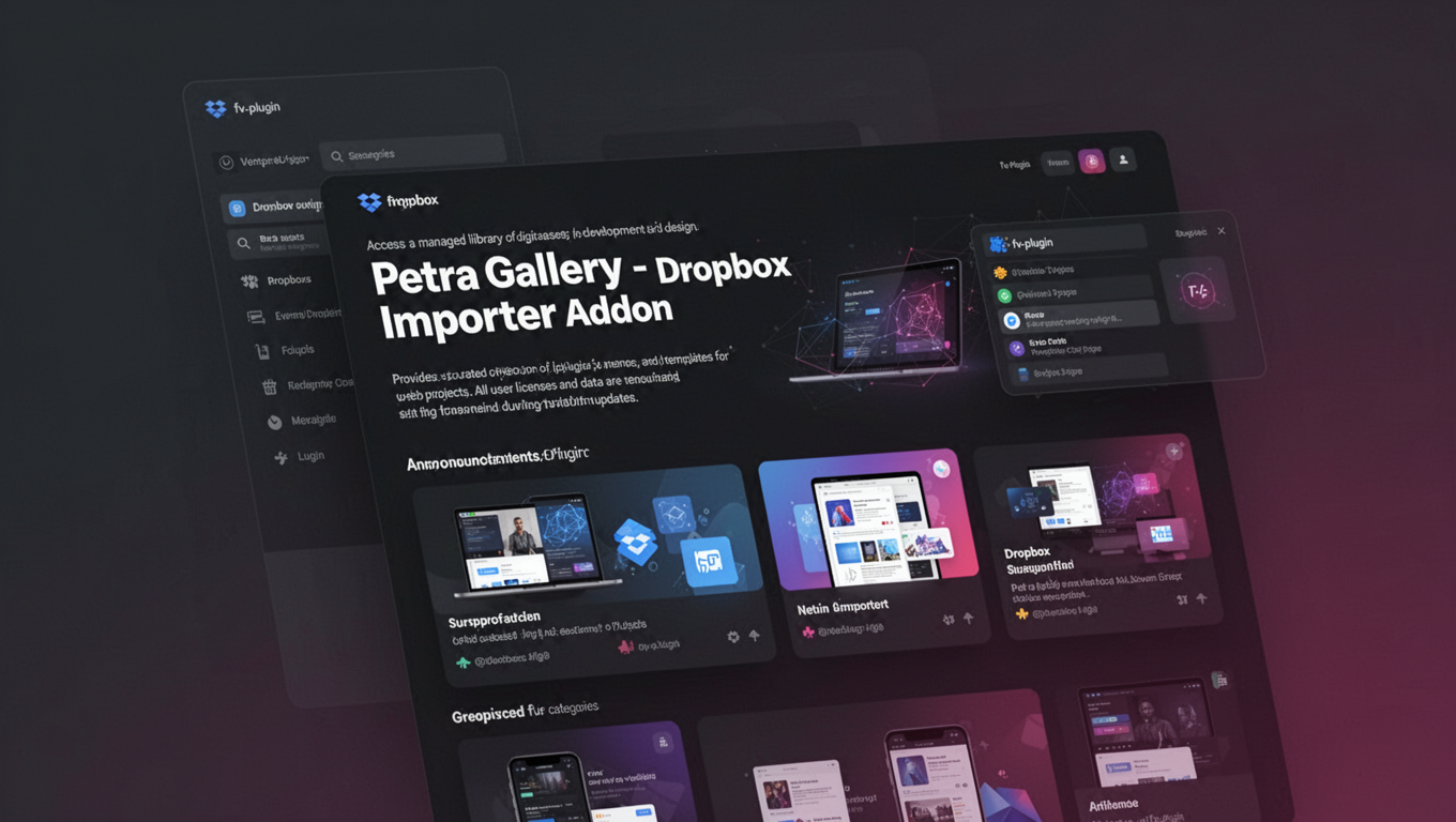 Preview of Petra Gallery - Dropbox Importer Addon