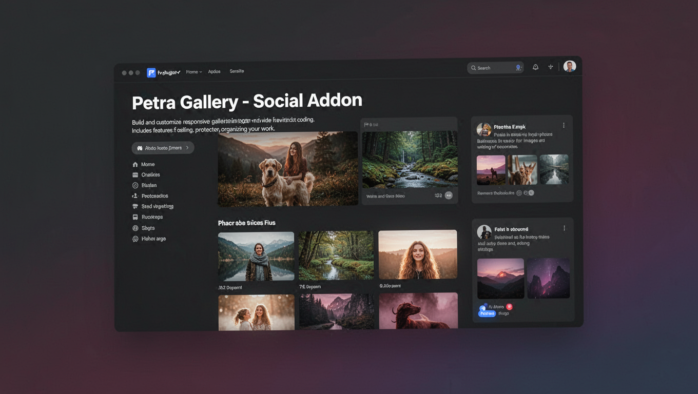 Preview of Petra Gallery - Social Addon