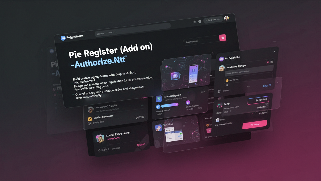 Preview of Pie Register (Add on) - Authorize.Net