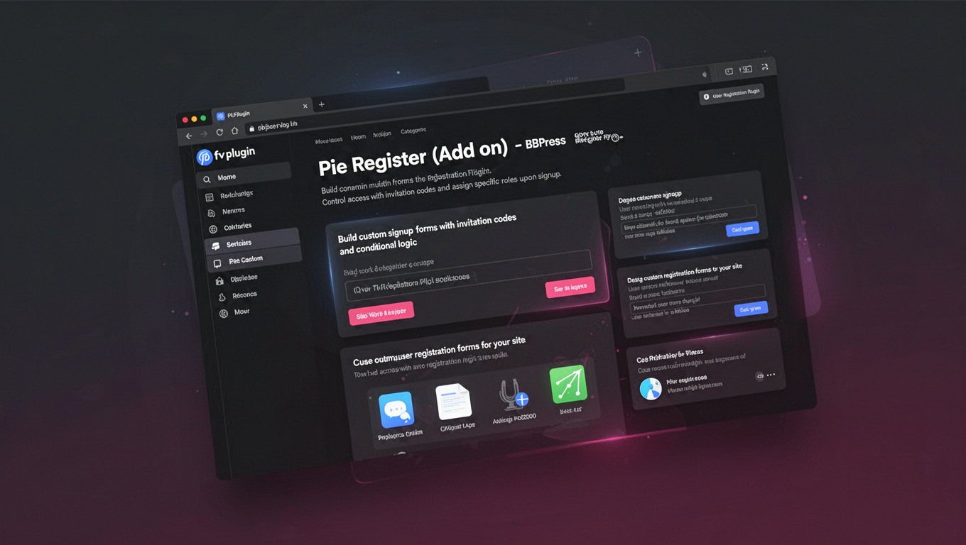 Preview of Pie Register (Add on) - BBPress
