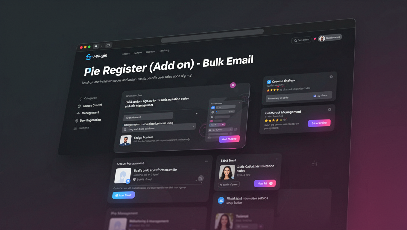 Preview of Pie Register (Add on) - Bulk Email
