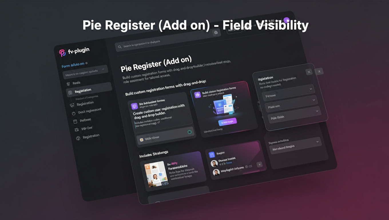 Preview of Pie Register (Add on) - Field Visibility
