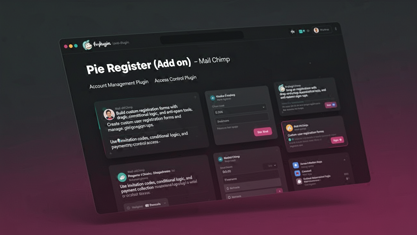 Preview of Pie Register (Add on) - Mail Chimp