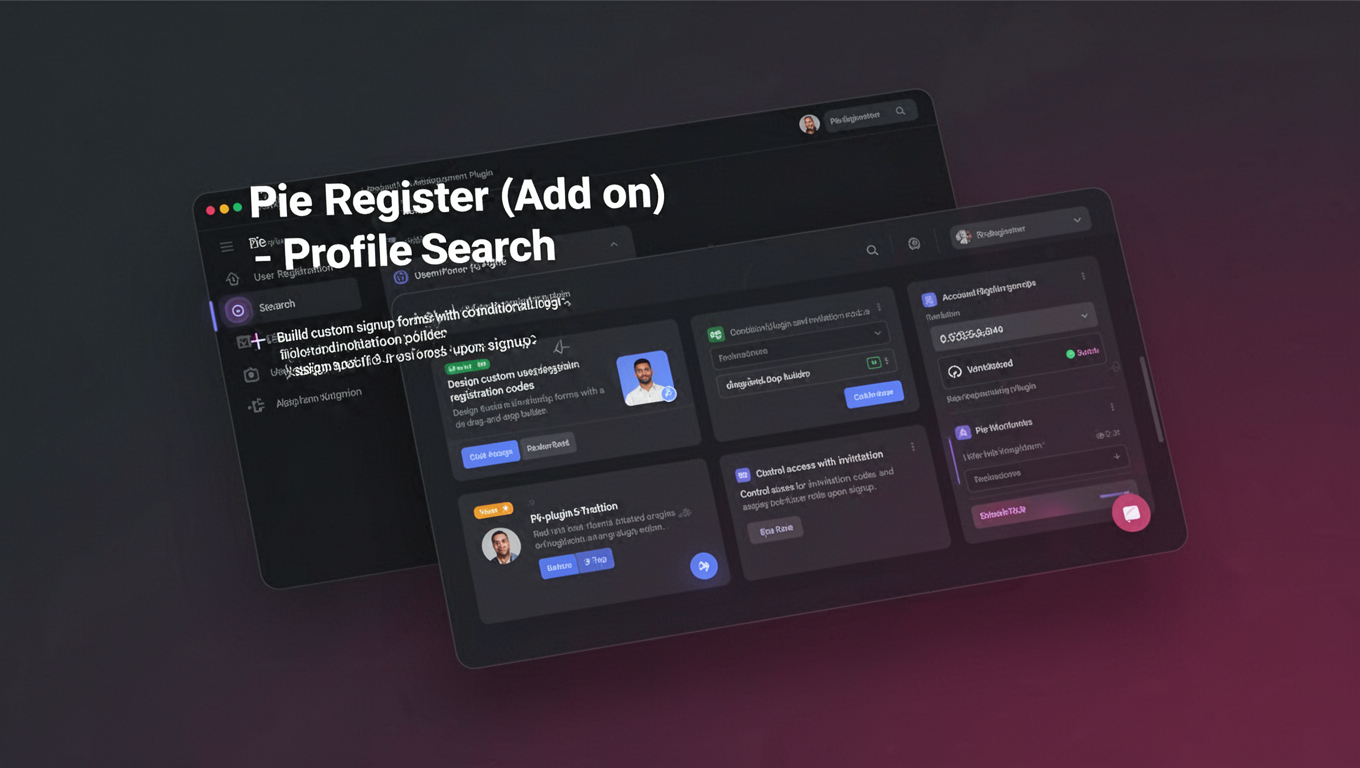 Preview of Pie Register (Add on) - Profile Search