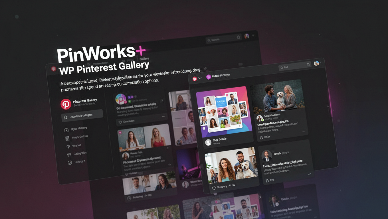 Preview of PinWorks+ WP Pinterest Gallery